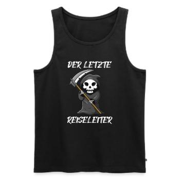 Der letzte Reiseleiter Sensenmann - Männer Premium Bio Tank Top - Schwarz - Vorne - AI Model Male 178 light (178cm)