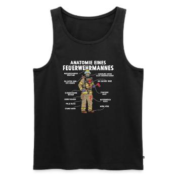 Anatomie eines Feuerwehrmannes - Männer Premium Bio Tank Top - Schwarz - Vorne - Michal (187cm)