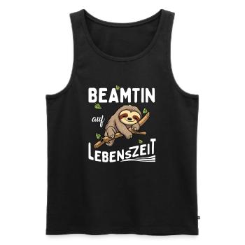 Beamtin auf Lebenszeit Beamter for Life - Männer Premium Bio Tank Top - Schwarz - Vorne - Michal (187cm)
