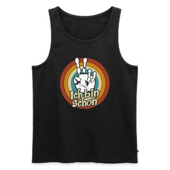 Birthday Decoration Hand 2 Years I'm 2 - Men's Premium Organic Tank Top - black - Front - AI Model Male 178 light (178cm)