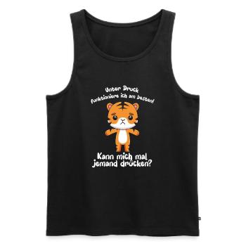 Unter Druck Funktioniere Ich Am Besten - Männer Premium Bio Tank Top - Schwarz - Vorne - AI Model Male 178 light (178cm)
