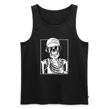 Skeleton American Football Halloween - Männer Premium Bio Tank Top - Schwarz - Vorne - Michal (187cm)