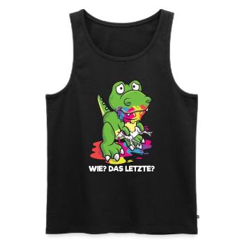Wie Das Letzte Drache frisst Einhorn - Männer Premium Bio Tank Top - Schwarz - Vorne - Michal (187cm)