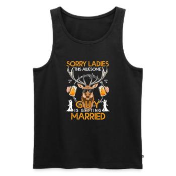 SORRY LADIES this GUY is getting MARRIED - Men's Premium Organic Tank Top - black - Front - Michal (187cm)