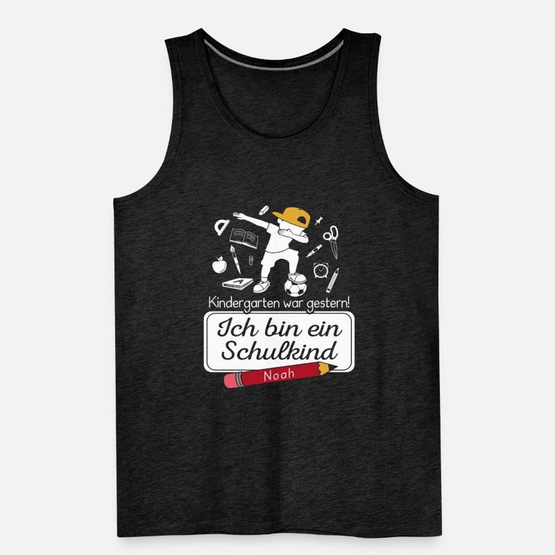 Ich bin ein Schulkind Noah Männer Premium Bio Tank Top