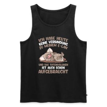 I have no connection to my email today - Men's Premium Organic Tank Top - black - Front - Michal (187cm)