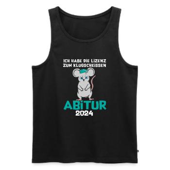 High School Diploma 2024 Graduation License to Wisecrack - Men's Premium Organic Tank Top - black - Front - Michal (187cm)