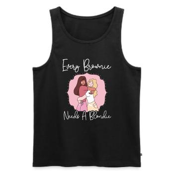 Every Blondie Needs A Brownie - Men's Premium Organic Tank Top - black - Front - AI Model Male 178 light (178cm)