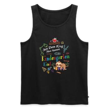 Aus Der Weg Hier Kommt Ein Kindergartenkind - Männer Premium Bio Tank Top - Schwarz - Vorne - Michal (187cm)