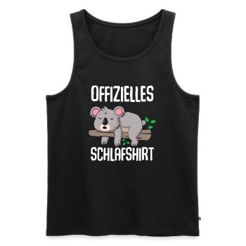 Official Koala Sleep Shirt - Men's Premium Organic Tank Top - black - Front - AI Model Male 178 light (178cm)