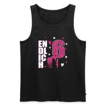 Endlich 6 Pferd Pony - Männer Premium Bio Tank Top - Schwarz - Vorne - AI Model Male 178 light (178cm)