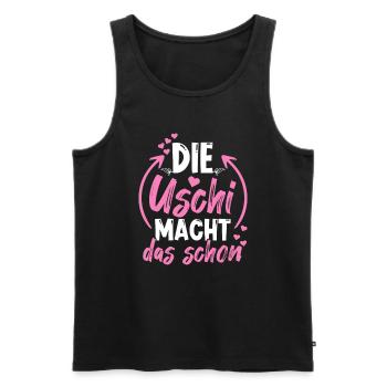 Die Uschi Macht Das Schon - Männer Premium Bio Tank Top - Schwarz - Vorne - AI Model Male 178 light (178cm)