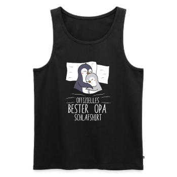 Chemise de sommeil officielle de grand-père pour grand-père - Débardeur bio Premium Homme - noir - Devant - Michal (187cm)