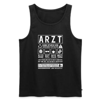 May contain traces of sarcasm - Men's Premium Organic Tank Top - black - Front - Michal (187cm)