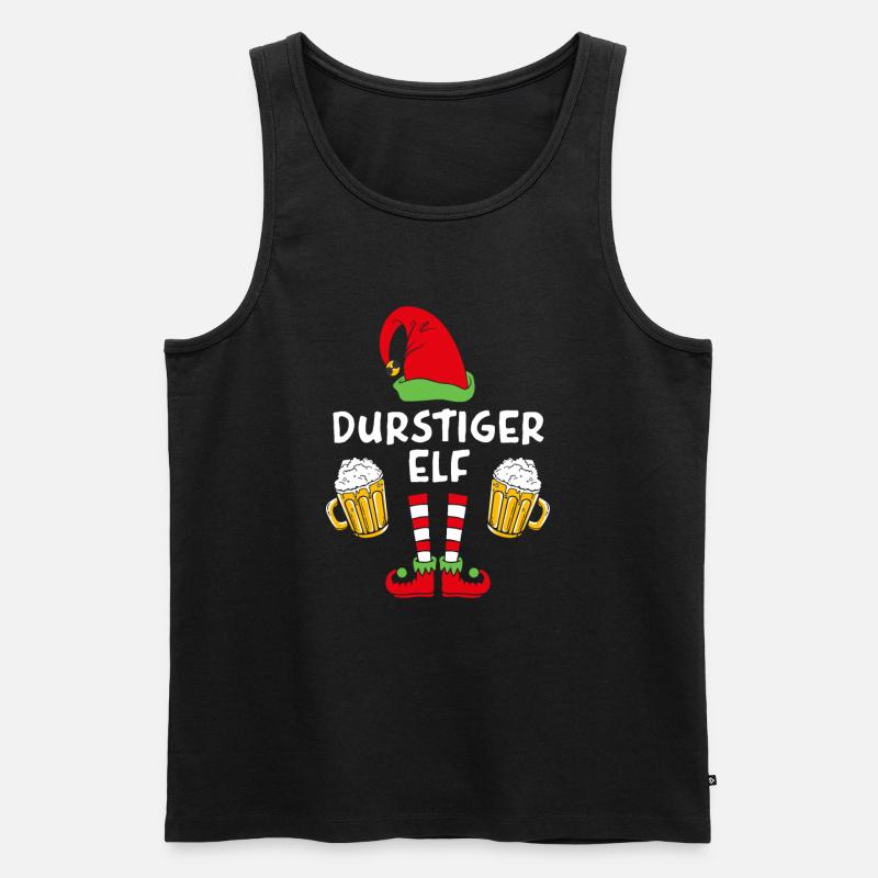 Durstiger Elf - Männer Premium Bio Tank Top - Schwarz