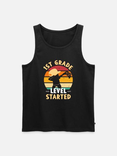 1st Class Level Started - Men's Premium Organic Tank Top - black