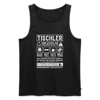 May contain traces of sarcasm - Men's Premium Organic Tank Top - black - Front - Michal (187cm)