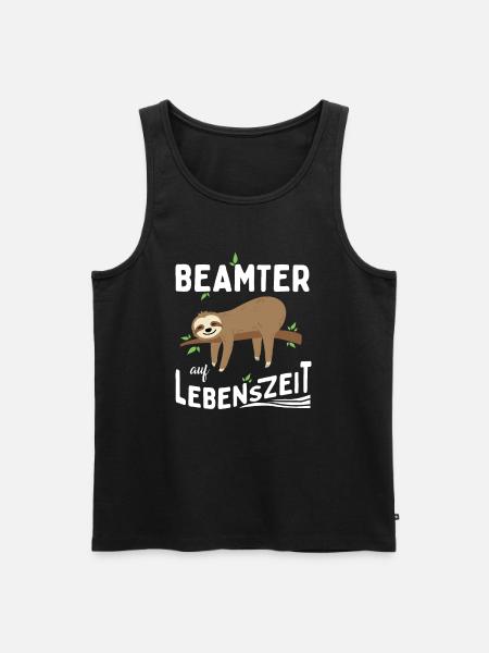 Beamter auf Lebenszeit - Männer Premium Bio Tank Top - Schwarz
