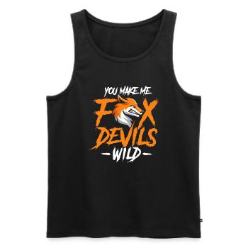 You make me fox Devils wild - Men's Premium Organic Tank Top - black - Front - AI Model Male 178 light (178cm)