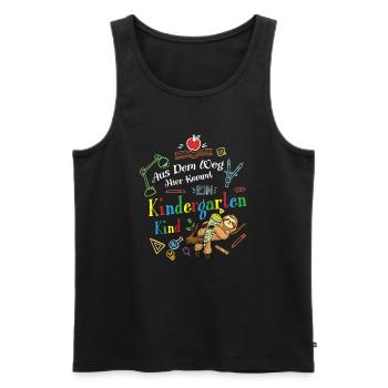 Aus Der Weg Hier Kommt Ein Kindergartenkind - Männer Premium Bio Tank Top - Schwarz - Vorne - Michal (187cm)