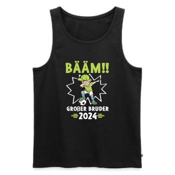 Bääm Big Brother 2024 Dabbing Football - Débardeur bio Premium Homme - noir - Devant - AI Model Male 178 light (178cm)