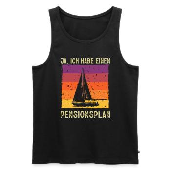 Régime de retraite Voile Régime de retraite Pension de retraite marin - Débardeur bio Premium Homme - noir - Devant - Michal (187cm)