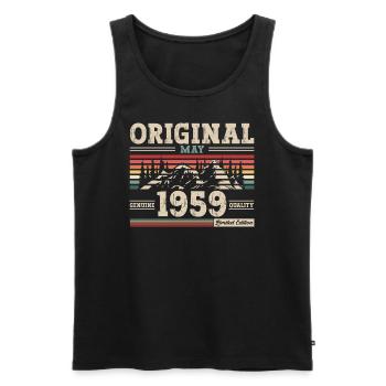 Original mai 1959 Vintage 1959 anniversaire 1959 - Débardeur bio Premium Homme - noir - Devant - Michal (187cm)