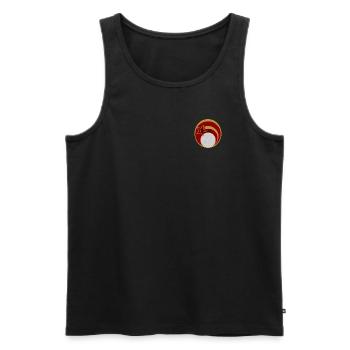 Space race sputnik - Men's Premium Organic Tank Top - black - Front - AI Model Male 178 light (178cm)