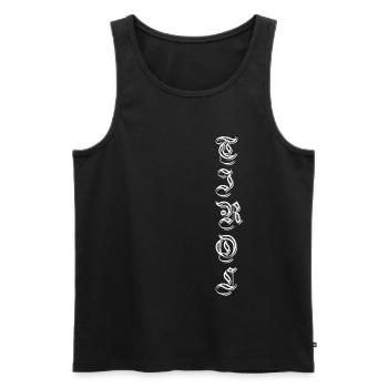 Tirol - Männer Premium Bio Tank Top - Schwarz - Vorne - AI Model Male 178 light (178cm)