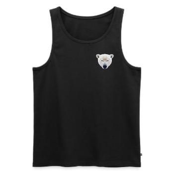 Eisbär Low Poly – International Polar Bear Day - Männer Premium Bio Tank Top - Schwarz - Vorne - AI Model Male 178 light (178cm)