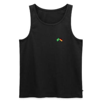 Brazil Germany Flag Crossed - Männer Premium Bio Tank Top - Schwarz - Vorne - Michal (187cm)