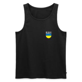 5.11 tactical L'Ukraine soutient l Ukraine - Débardeur bio Premium Homme - noir - Devant - Michal (187cm)