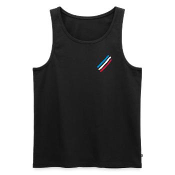 Couleurs Stripe Design / Drapeau vectoriel - Débardeur bio Premium Homme - noir - Devant - AI Model Male 178 light (178cm)