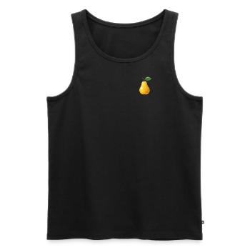 Birne Pear Obst Frucht Früchte Zeichnung - Männer Premium Bio Tank Top - Schwarz - Vorne - AI Model Male 178 light (178cm)