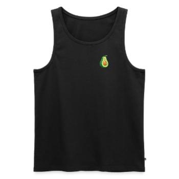 Avocat avec visage - Débardeur bio Premium Homme - noir - Devant - Michal (187cm)