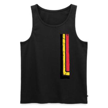 Belgium Strip VINTAGE - Men's Premium Organic Tank Top - black - Front - AI Model Male 178 light (178cm)