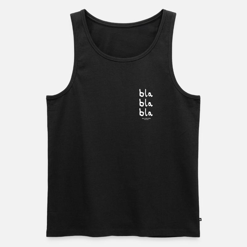 bla bla bla-dgn - Männer Premium Bio Tank Top - Schwarz