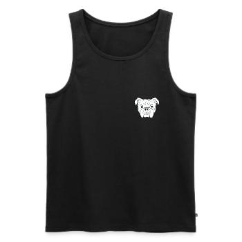 Bulldogge Hund OEB EB Bollerkopf Geschenk - Männer Premium Bio Tank Top - Schwarz - Vorne - AI Model Male 178 light (178cm)
