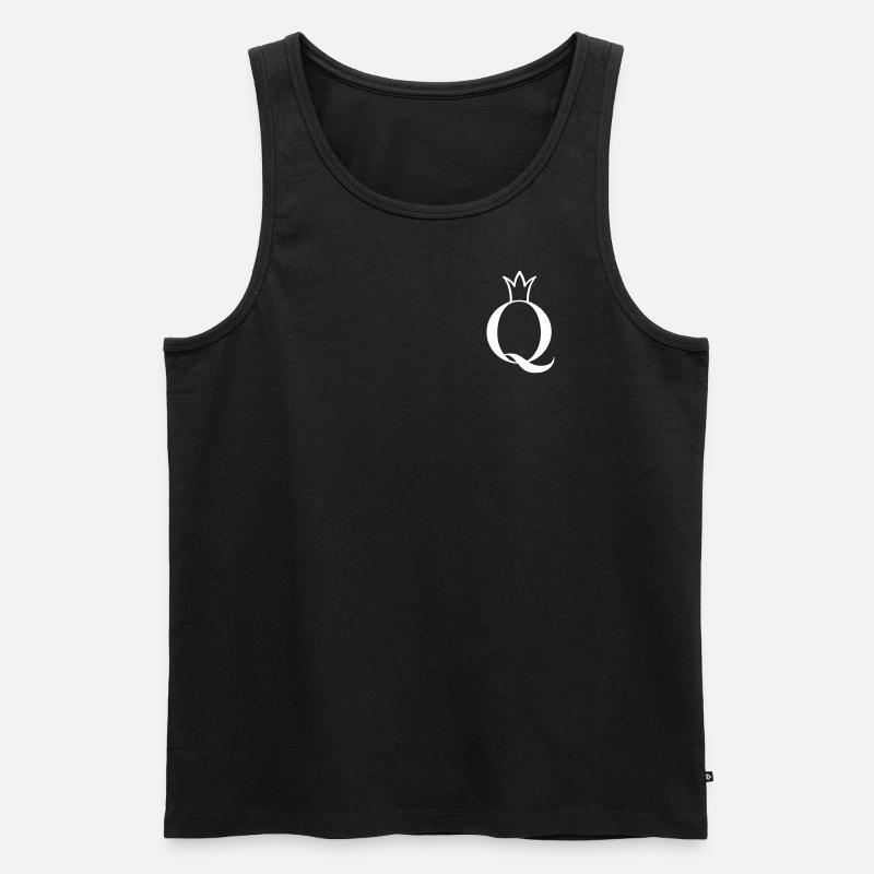Queen Signet mit Krone - Männer Premium Bio Tank Top - Schwarz