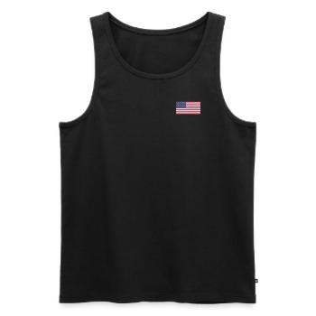 Flag of the United States - Männer Premium Bio Tank Top - Schwarz - Vorne - Michal (187cm)