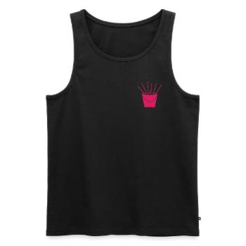 Mallorca - Team Sangria - Brustlogo - Männer Premium Bio Tank Top - Schwarz - Vorne - AI Model Male 178 light (178cm)