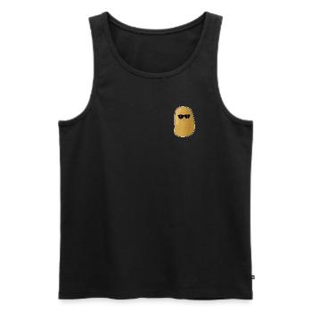 Cool potato - Men's Premium Organic Tank Top - black - Front - Michal (187cm)