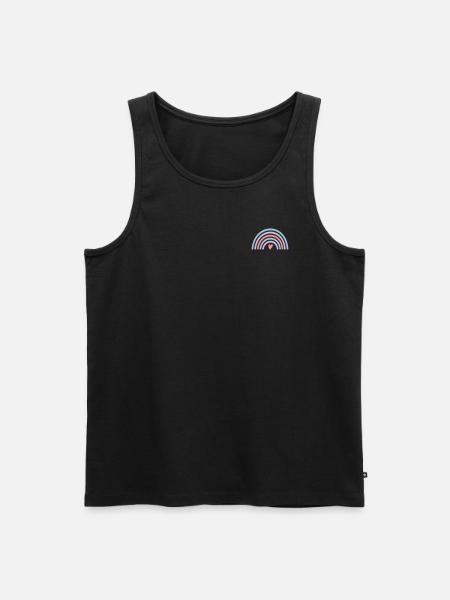 Rainbow with heart - Men's Premium Organic Tank Top - black