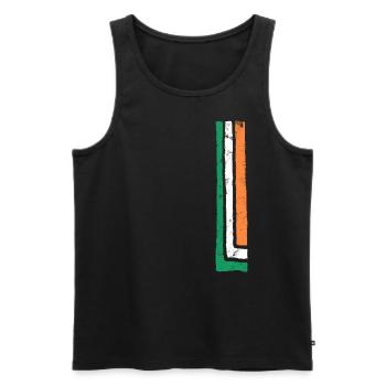 Irlande - Débardeur bio Premium Homme - noir - Devant - AI Model Male 178 light (178cm)