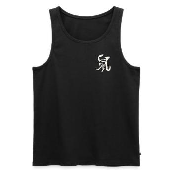 Rat (Astrologie Chinoise) - Débardeur bio Premium Homme - noir - Devant - Michal (187cm)