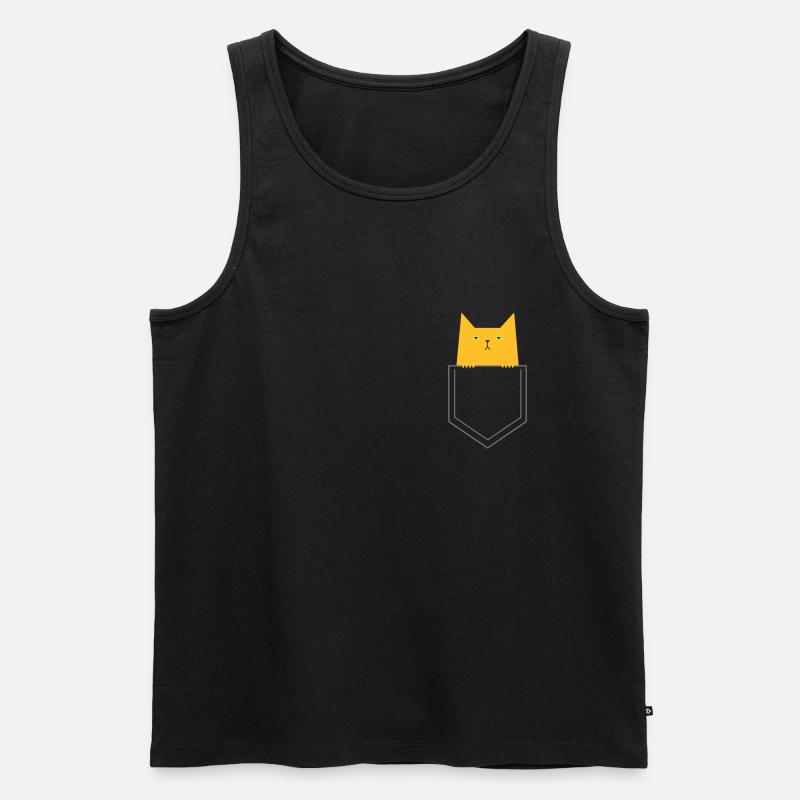 Chat dans la poche - Débardeur bio Premium Homme - noir