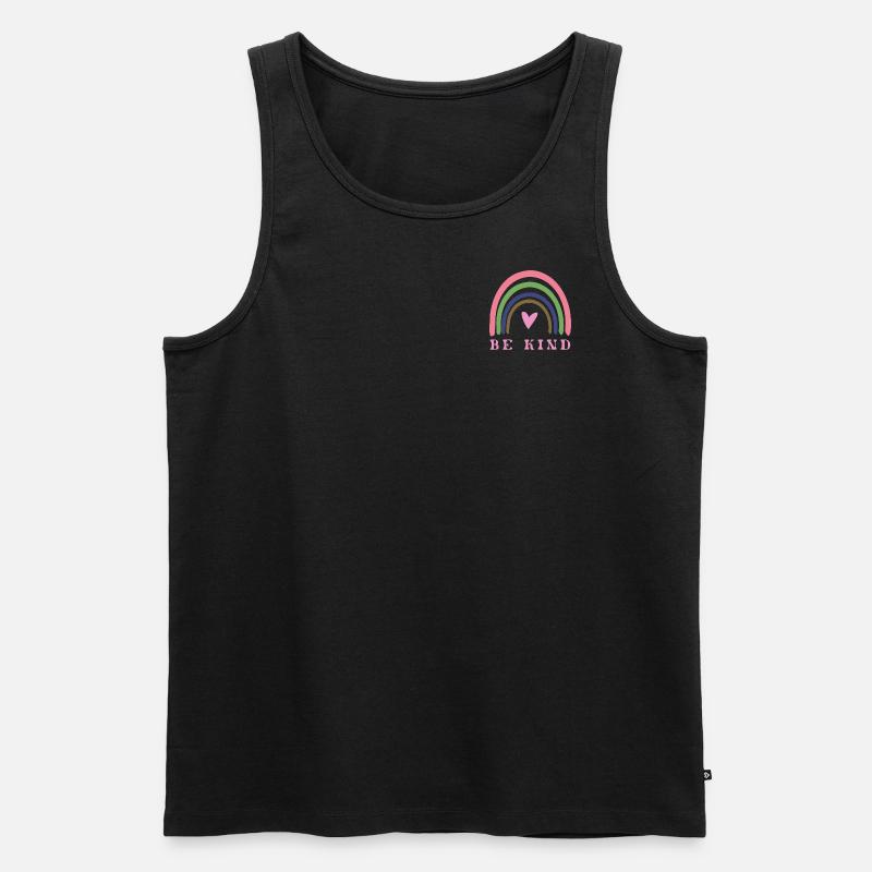 Be Kind - Männer Premium Bio Tank Top - Schwarz