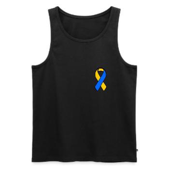 Ukraine - Männer Premium Bio Tank Top - Schwarz - Vorne - AI Model Male 178 light (178cm)