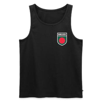 Bangladesh - National flag in coat of arms - Men's Premium Organic Tank Top - black - Front - Michal (187cm)