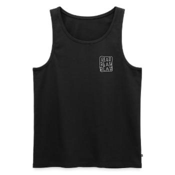 Blah Blah Blah - Men's Premium Organic Tank Top - black - Front - AI Model Male 178 light (178cm)